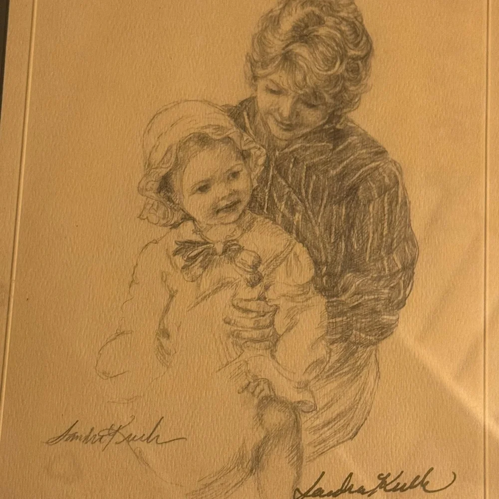 Sandra Kuck “Little Angel” Signed & Framed Sketch Art - Picture 4 of 4